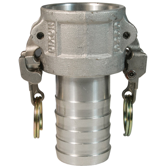 EZ Boss-Lock™ Cam & Groove Coupler x Hose Shank, Aluminum, Type C, 4", 100 psi