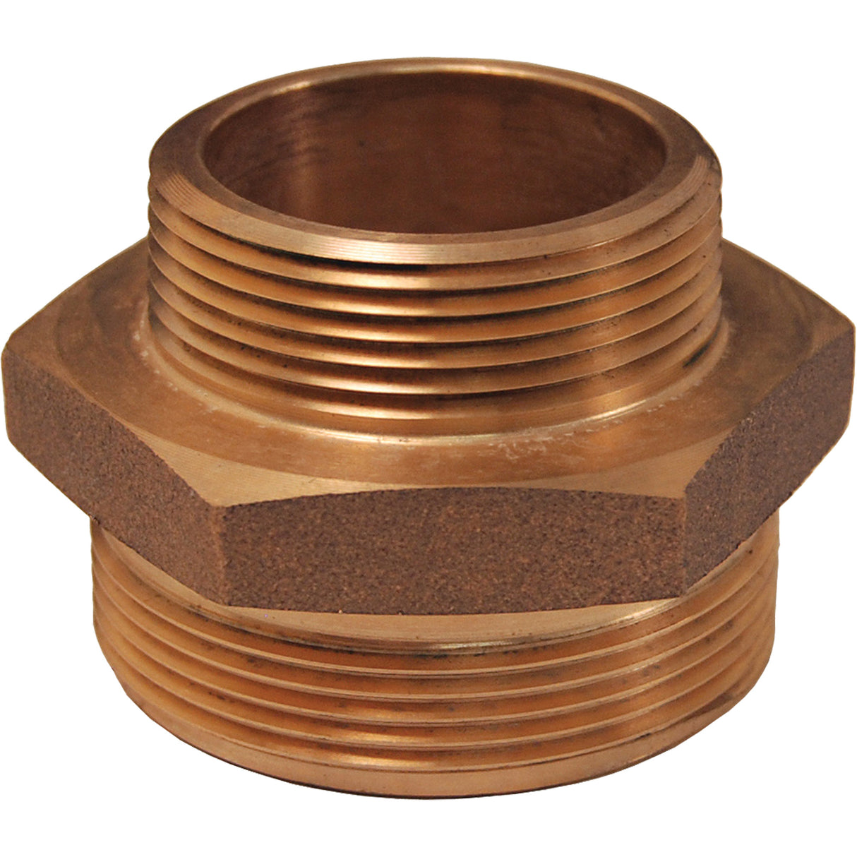 Domestic Double Male Hex Nipple Brass