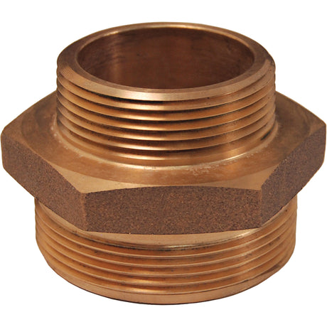 Domestic Double Male Hex Nipple Brass