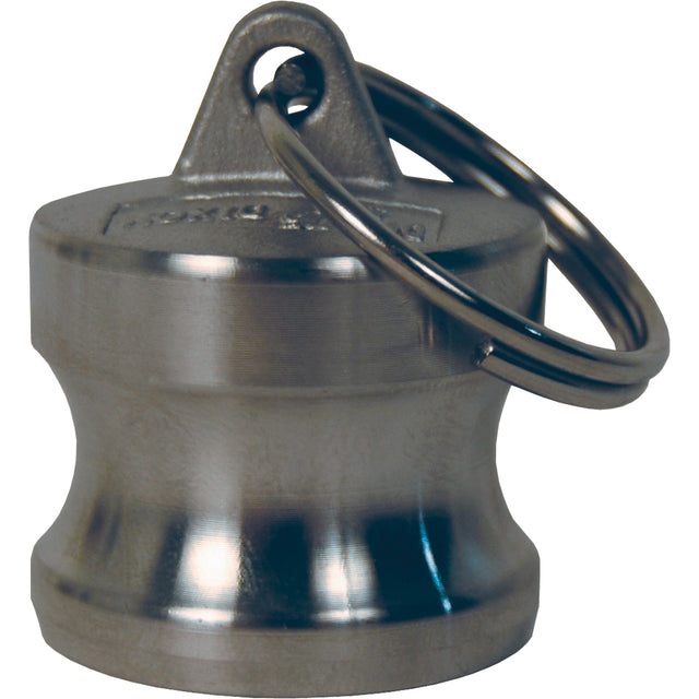 Global Cam & Groove Dust Plug, Stainless Steel, Type DP, 2"