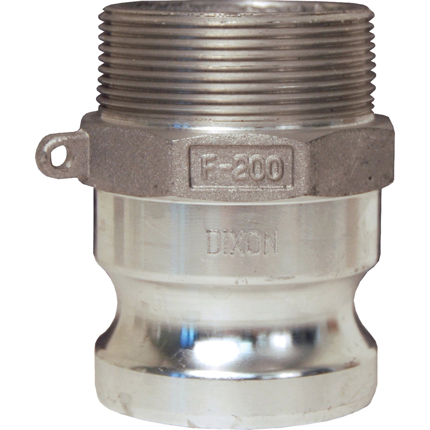 Global Cam & Groove Adapter, Aluminum, Type F, 1-1/2", Male NPT, 250 PSI
