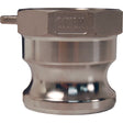 Global Cam & Groove Adapter, Stainless Steel, Type A, 1-1/2", Female NPT, 250 PSI