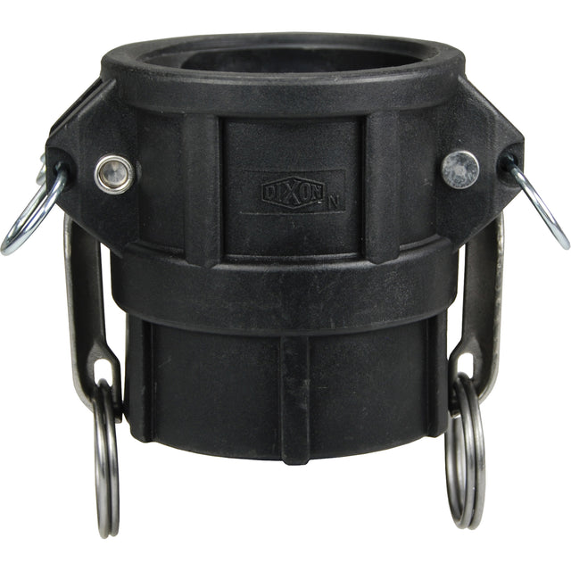 Cam & Groove Coupler, Polypropylene, Type D, 3", Female NPT, 60 PSI
