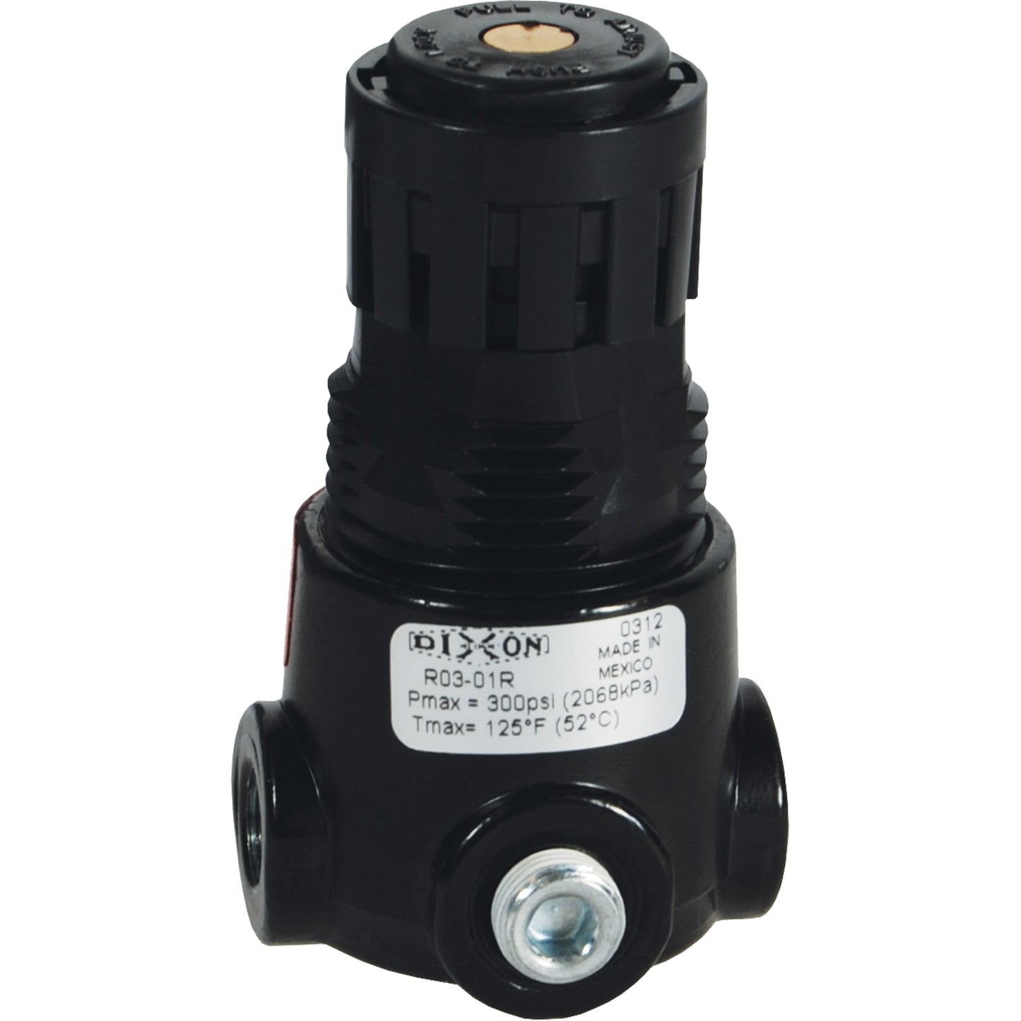 Wilkerson Miniature Regulator R03, 1/4" NPT, 300 psi Max. PSI, Standard