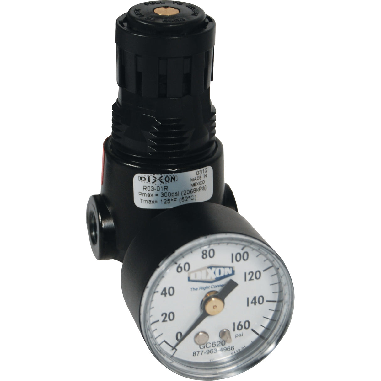 Wilkerson Miniature Regulator R04, 1/4" NPT, 300 psi Max. PSI, Standard