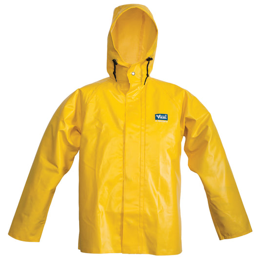 Viking Journeyman® Hooded Jacket, Polyester/PVC, X-Large, Yellow