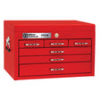 PRO+ Series Top Chest, 26" W, 6 Drawers, Red