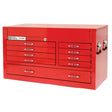 PRO+ Series Top Chest, 42" W, 9 Drawers, Red
