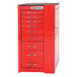 PRO+ Series Roller Cabinet, 8 Drawers, 19" W x 19" D x 36-1/2" H, Red