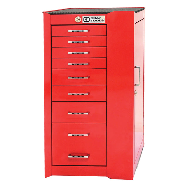 PRO+ Series Roller Cabinet, 8 Drawers, 19" W x 19" D x 36-1/2" H, Red