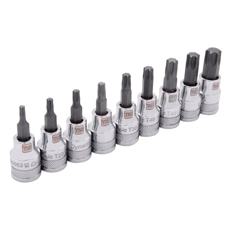 Standard Socket Set, Torx®, 3/8" Drive, 9 Pcs