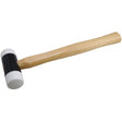 Soft-Face Hammer, 14 oz. Head Weight, Plain Face, Wood Handle, 11-5/8" L