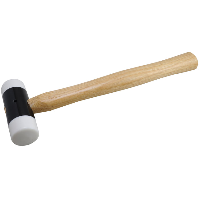 Soft-Face Hammer, 14 oz. Head Weight, Plain Face, Wood Handle, 11-5/8" L