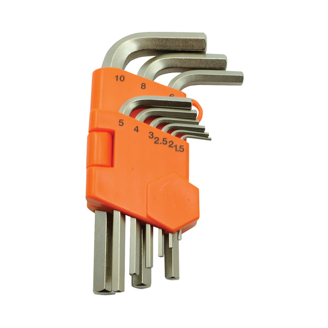 Hex Key Set, 9 Pcs., Metric