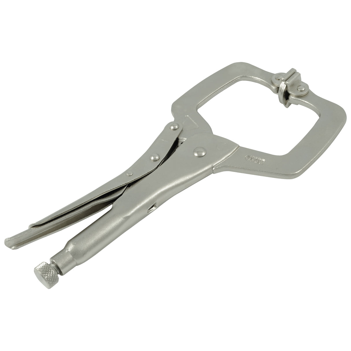 Locking Clamp Pliers with Swivel Pads, 6" Length, C-Clamp
