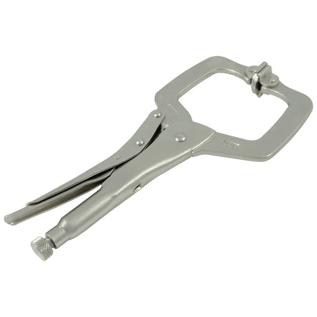 Locking Clamp Pliers with Swivel Pads, 6" Length, C-Clamp