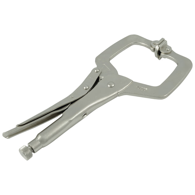 Locking Clamp Pliers with Swivel Pads, 6" Length, C-Clamp