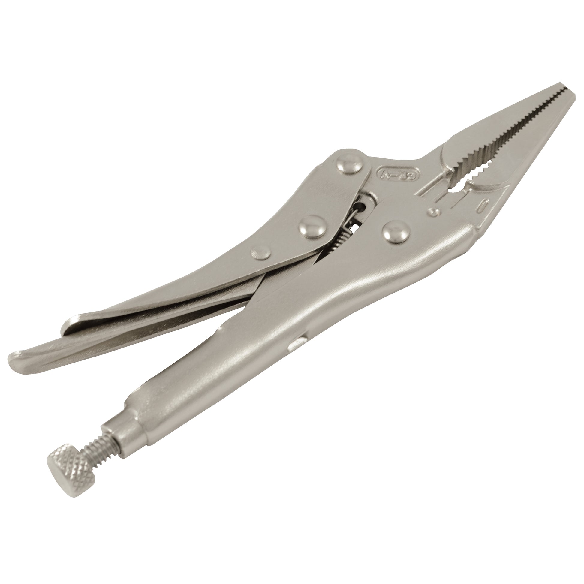 Locking Pliers, 6" Length, Long Nose