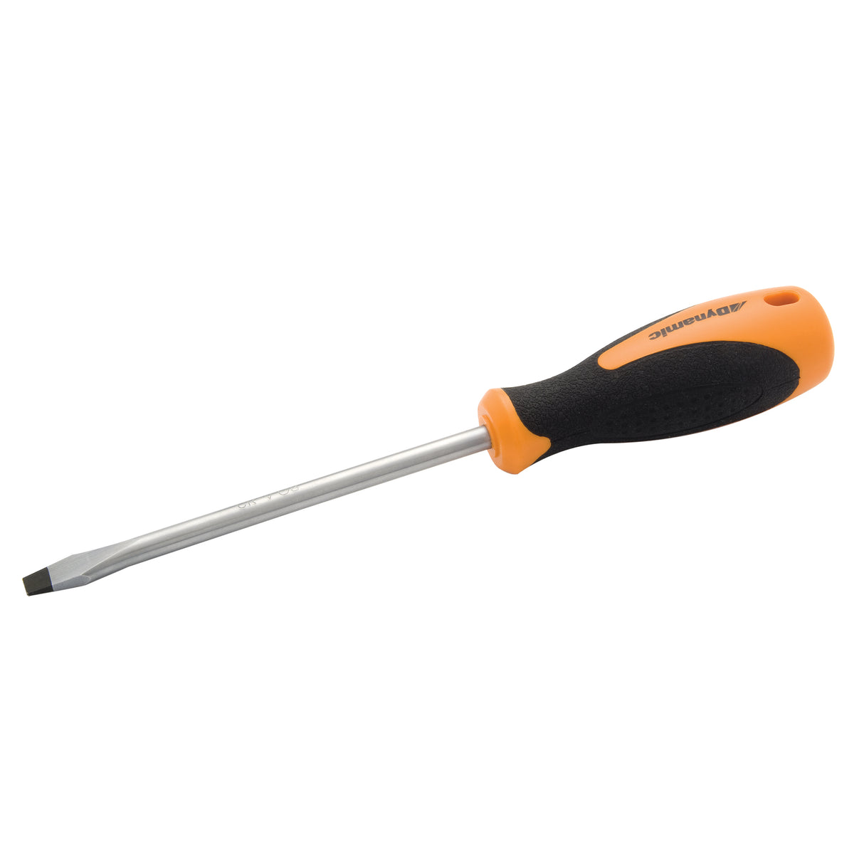 Slotted Screwdriver, 1/4" Tip, Round, 9-1/3" L, Cushion Grip Handle