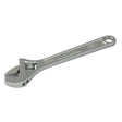 Adjustable Wrench, 8" L, 1" Max Width, Chrome