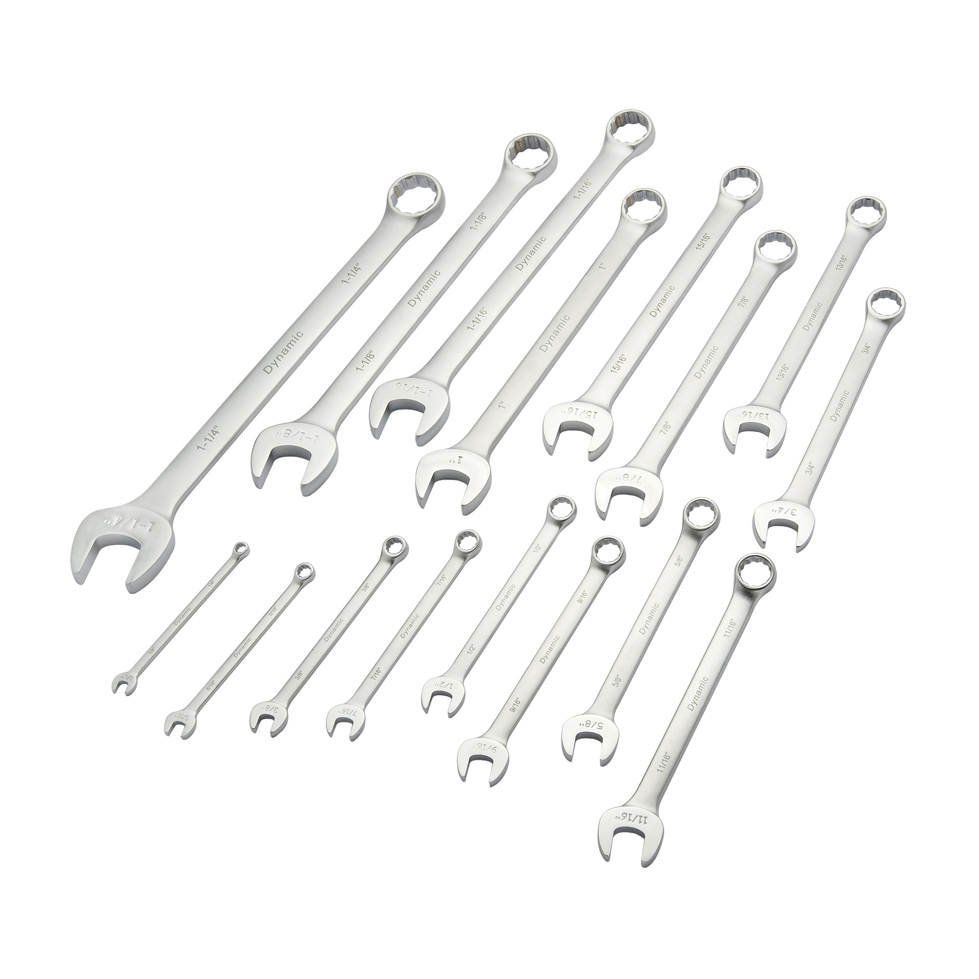 Wrench Set, Combination, 16 Pieces, Imperial