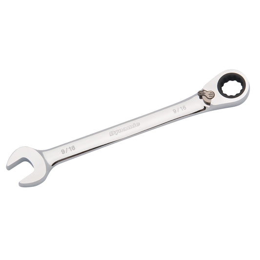 Reversible Combination Ratcheting Wrench, 12 Point, 3/4", Chrome Finish