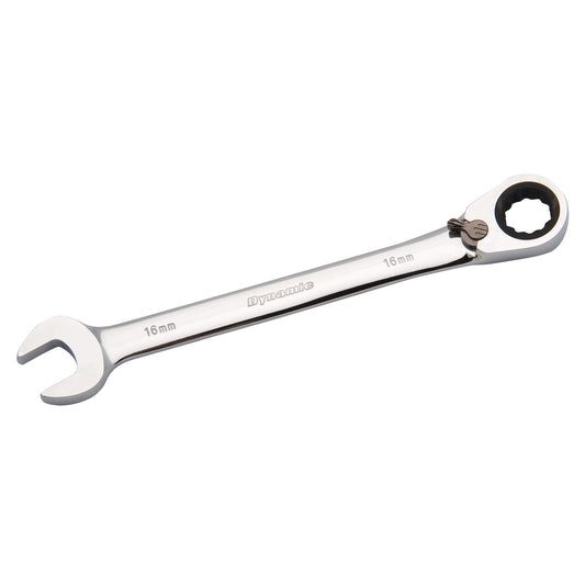 Reversible Combination Ratcheting Wrench, 12 Point, 13mm, Chrome Finish