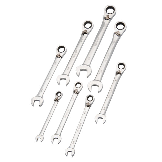 Reversible Wrench Set, Combination, 8 Pieces, Imperial