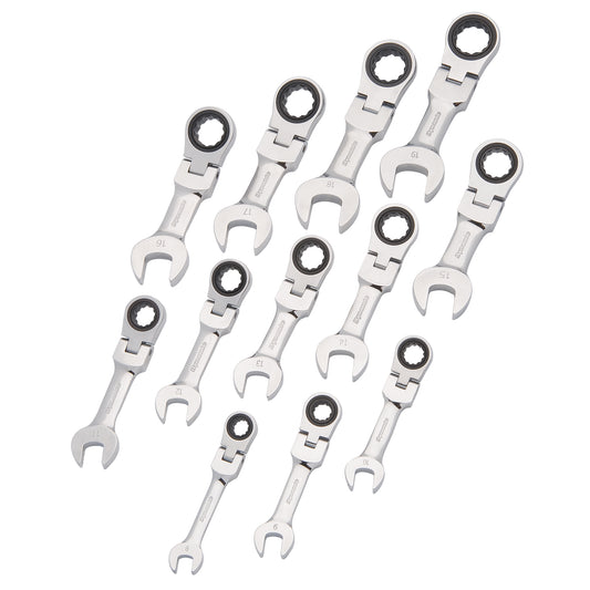Stubby Wrench Set, Combination, 12 Pieces, Metric