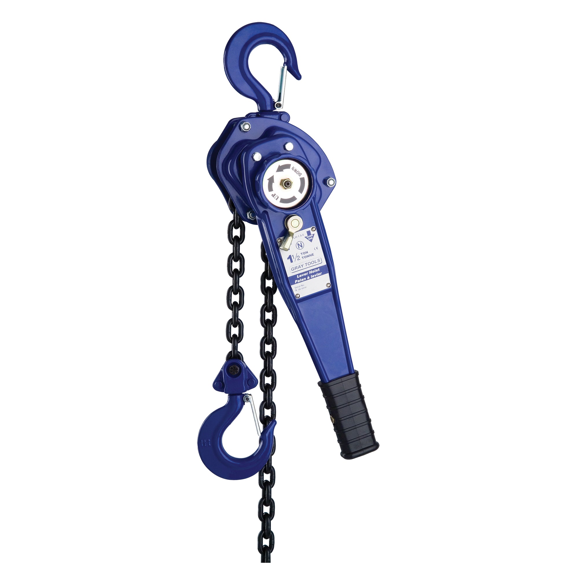 Lever Hoist, 3' Lift, 500 lbs. (0.25 tons) Capacity, Not Included Chain