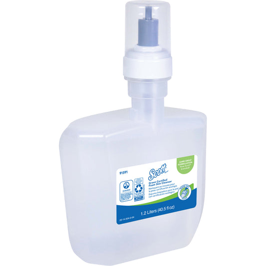 Scott® Essential™ Green Certified Skin Cleanser, Foam, 1.2 L, Unscented