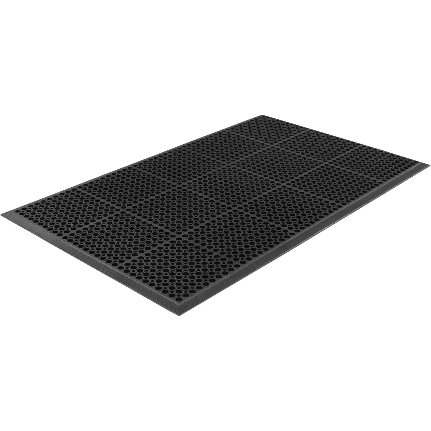 Edgewood Matting Competitor Series Mats, Slotted, 3' x 5' x 7/8", Black, Natural Rubber
