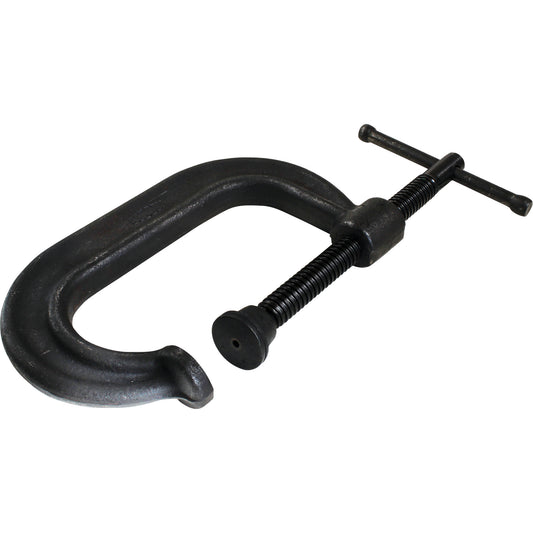 Regular-Duty Deep Throat C-Clamp, 3" (76 mm) Capacity, 2-3/8" (60 mm) Throat Depth