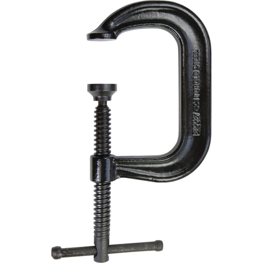 Regular-Duty Deep Throat C-Clamp, 4" (102 mm) Capacity, 3-1/4" (83 mm) Throat Depth