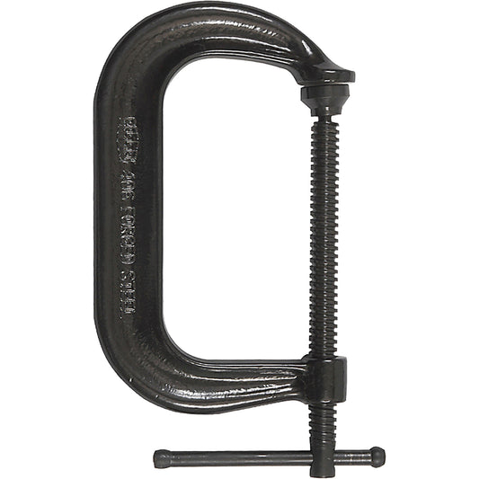 Regular-Duty Deep Throat C-Clamp, 6" (152 mm) Capacity, 4-1/8" (105 mm) Throat Depth