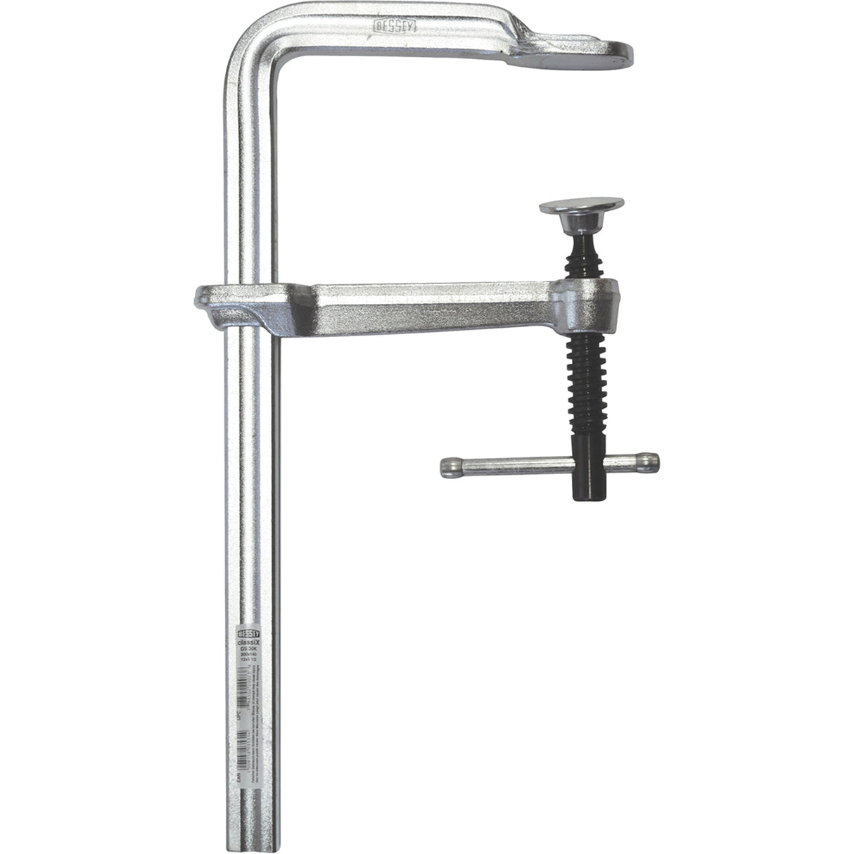 ClassiX® All-Steel Bar Clamp with Tommy Bar, 12" (305 mm) Capacity, 5-1/2" (140 mm) Throat Depth