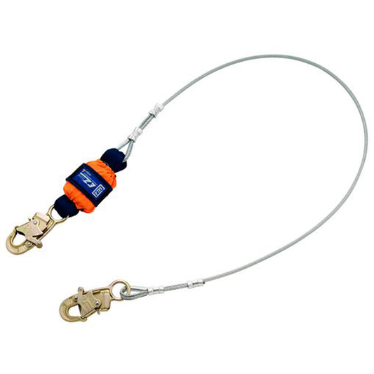 3M DBI Sala Fall Protection EZ-Stop™ Shock-Absorbing Lanyard, 6', Snap Hook Center, Snap Hook Leg Ends, Metal