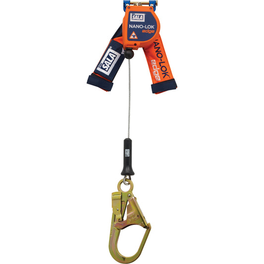 3M DBI Sala Fall Protection Nano-Lok™ Edge Self-Retracting Lifeline, 8', Stainless Steel, Swivel