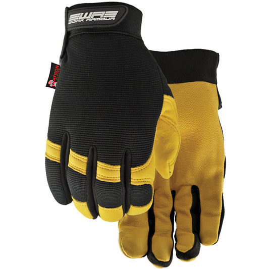 Watson Gloves Flextime Work Armour Gloves, Grain Goatskin Palm, Size X-Large