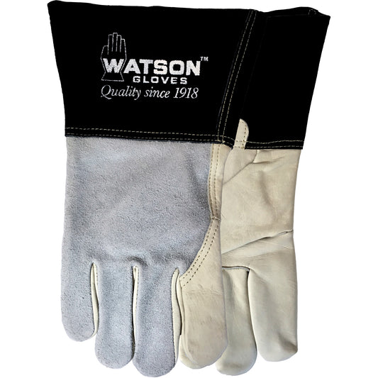 Watson Gloves Fabulous Fabricator Gloves, Grain Cowhide, Size Medium