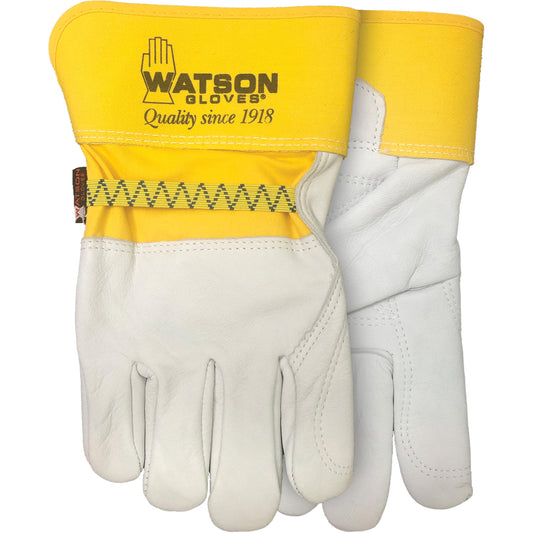 Watson Gloves Double Trouble Gloves, One Size, Grain Cowhide Palm
