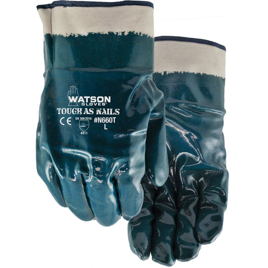  Tough-As-Nails Chemical-Resistant Gloves, Size Large, Cotton