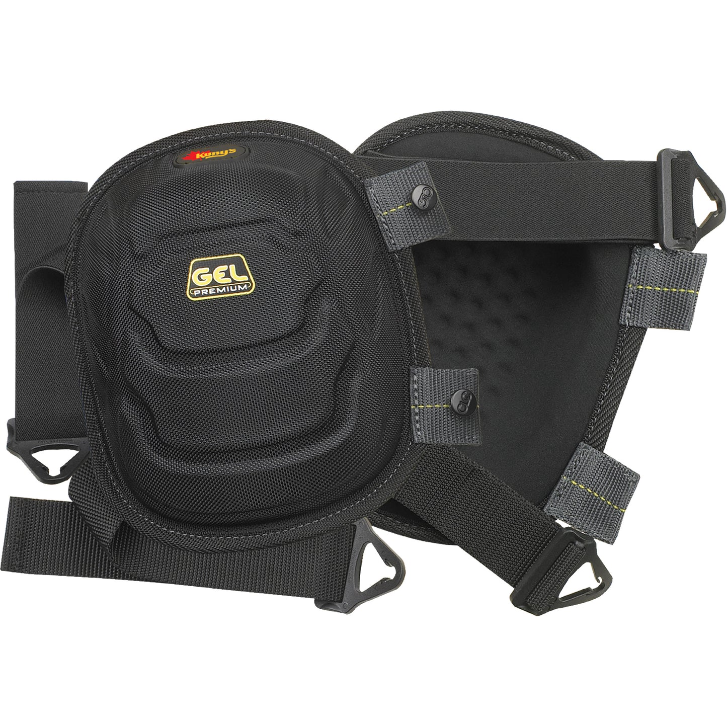 Kuny's Gel-Tek Flooring Knee Pad, Buckle Style, Plastic Caps, Gel Pads