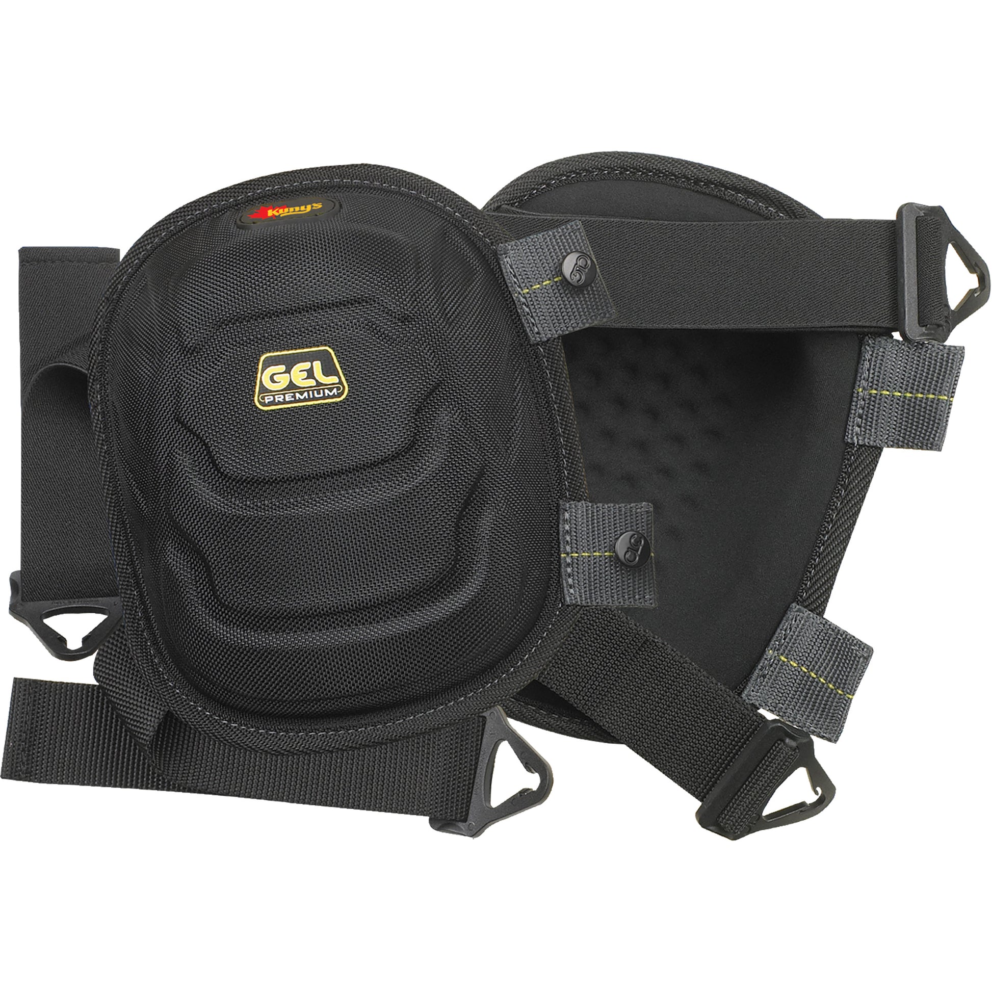 Kuny's Gel-Tek Flooring Knee Pad, Buckle Style, Plastic Caps, Gel Pads
