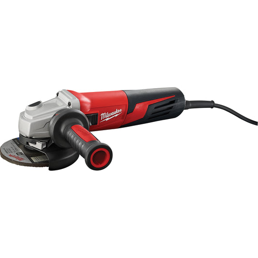 Small Lock-On Angle Grinder with Shroud Slide, 5", 12 A