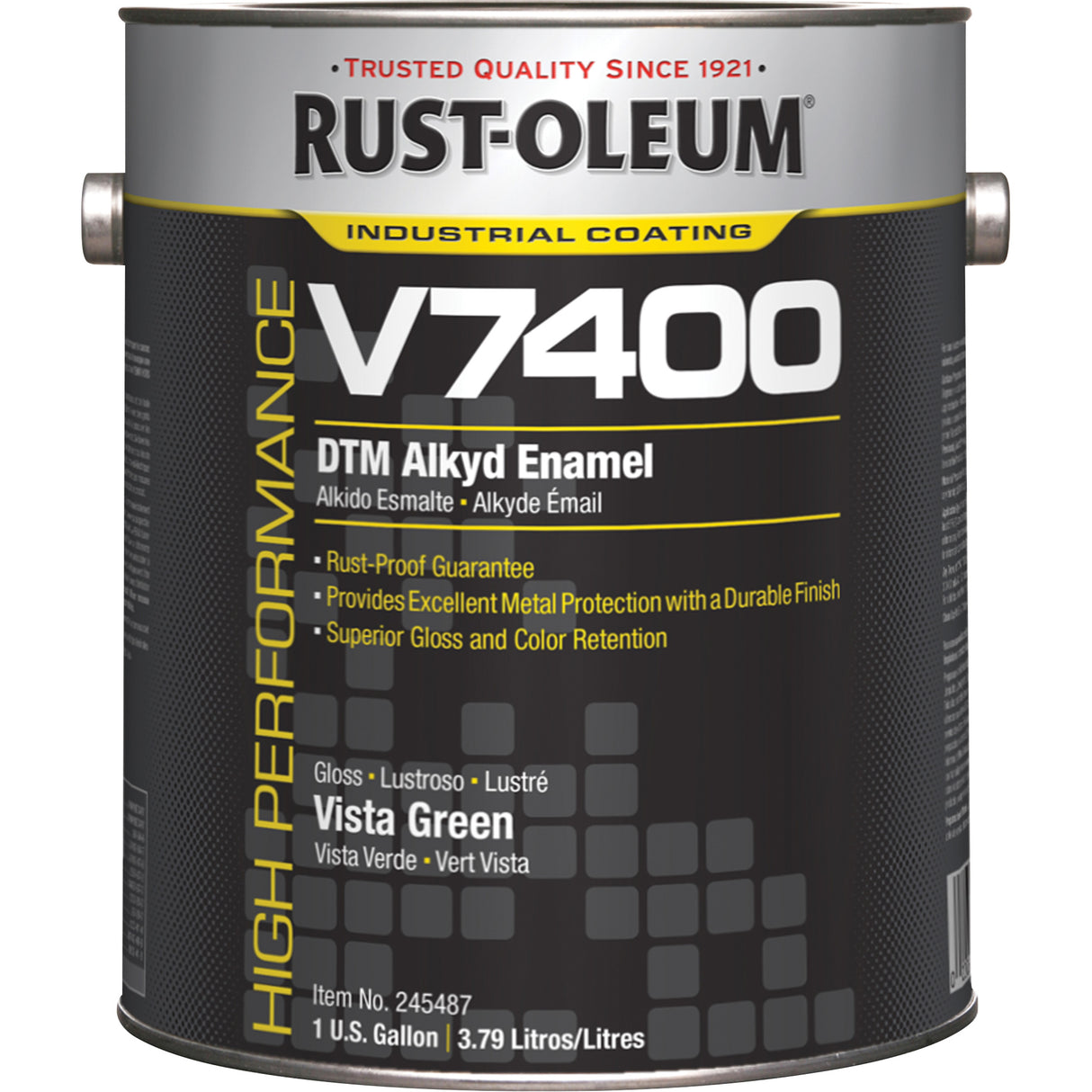 High-Performance V7400 System 340 VOC DTM Alkyd Enamel, Vista Green, High-Gloss, Gallon