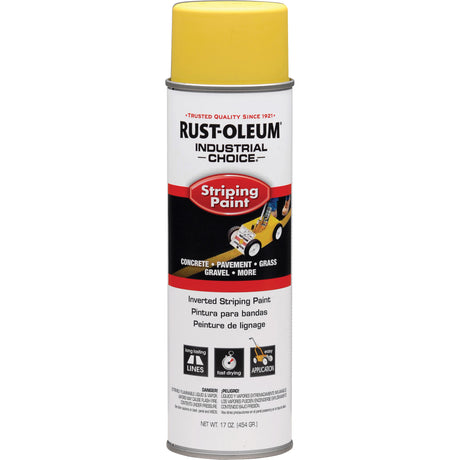 Industrial Choice® S1600 System Inverted Striping Spray Paint, Yellow, 18 oz., Aerosol Can