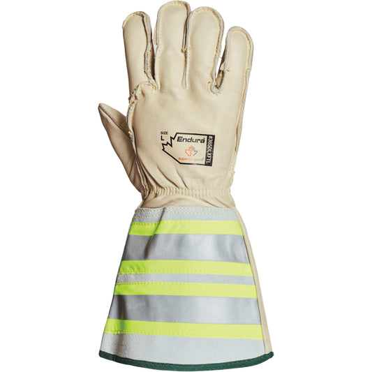 Superior Glove Works Ltd. Endura® Deluxe Winter Lineman Gloves with 6" Reflective Cuff, Medium, Horsehide Palm, Thinsulate™ Inner Lining