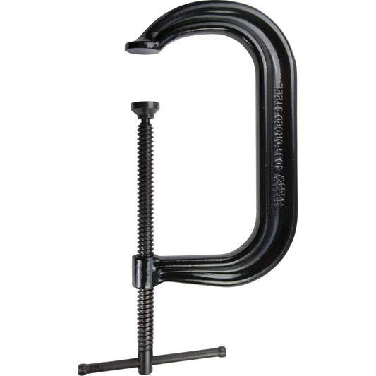 Regular-Duty Deep Throat C-Clamp, 8" (203 mm) Capacity, 5" (127 mm) Throat Depth