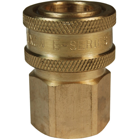 DQC E-Series Straight-Through Interchange Coupler, Brass, 3/4", Female NPTF, 1700 PSI